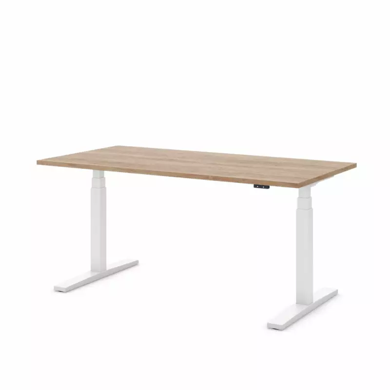 Höhenverstellbarer Schreibtisch Imperio Lift Q2 weiß, 160 x 80 cm