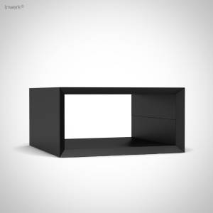 Wandregal Masterbox® B 1600 x H 200 mm schwarz | Inwerk Büromöbel