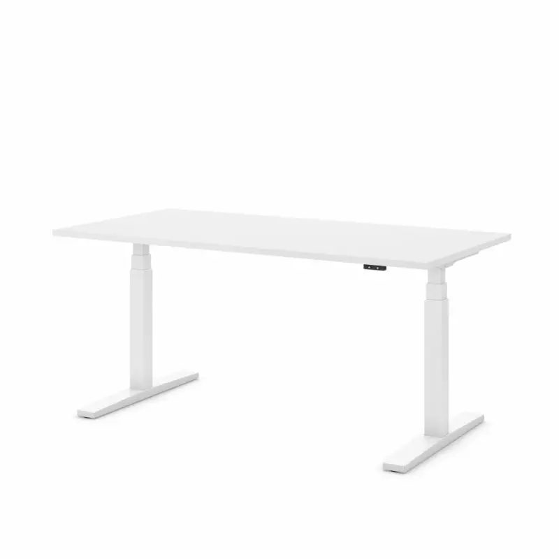 Höhenverstellbarer Schreibtisch Imperio Lift Q2 weiß, 160 x 80 cm